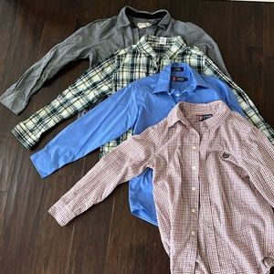 Boys button-down shirts.  Size 10-12.  Bundle of 4.